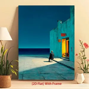 2D plane, 2D plane, 2D plane 1 piece, [2D plane] framed, 30.48X40.64 cm, Edward Hopper's "Shakespeare in the Evening," art print, Edward Hopper canvas artwork, realistic style, Hopper's art, canvas print, home office decoration, wall painting-821Fon25604