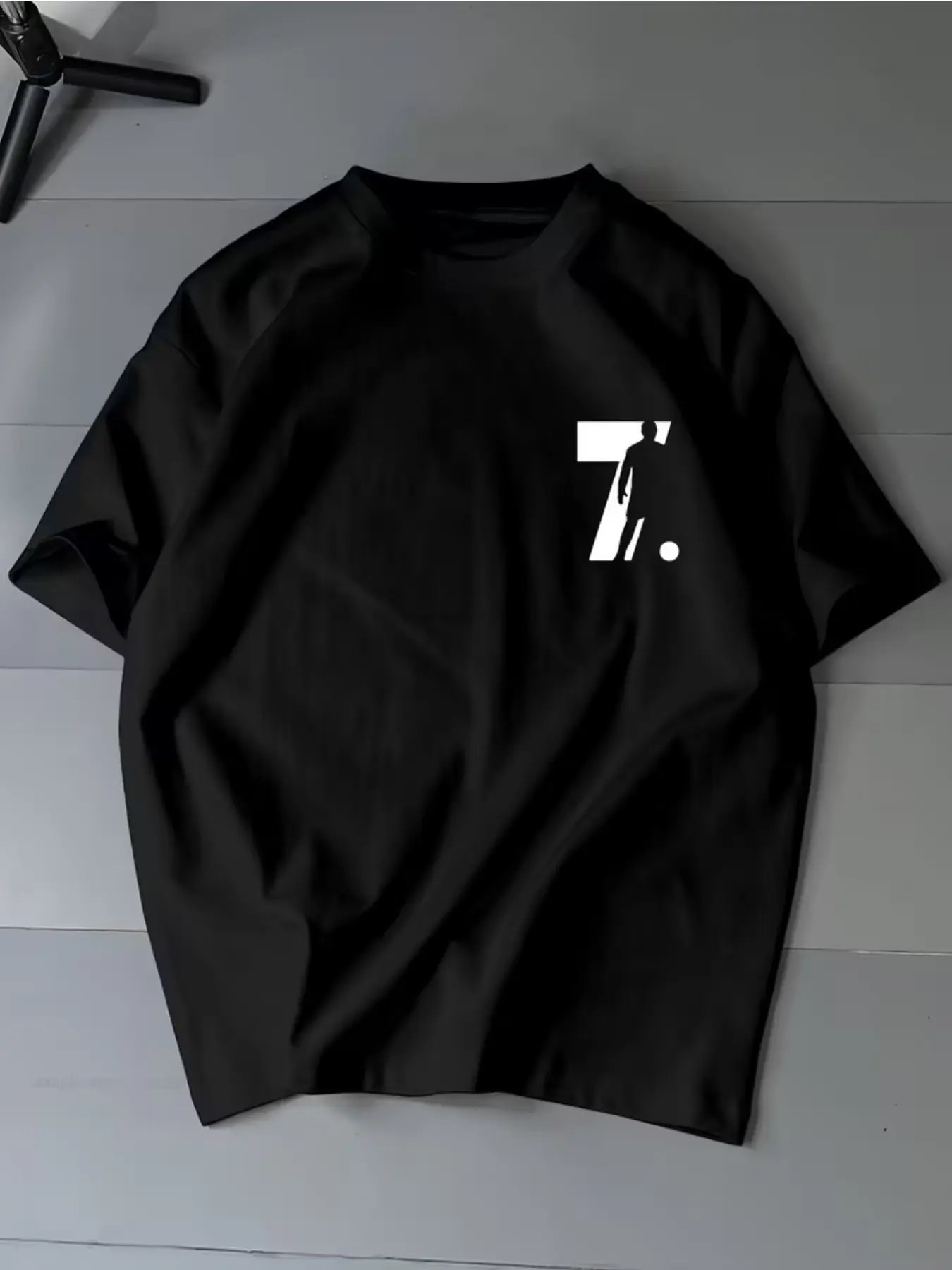 Sports Element 7 Number Print T-Shirt, Young And F unisex soft cotton short sleeve t shirt, vintage graphic casual tee for men women teens, perfect birthday holiday gift for camping travel gym daily street  wear