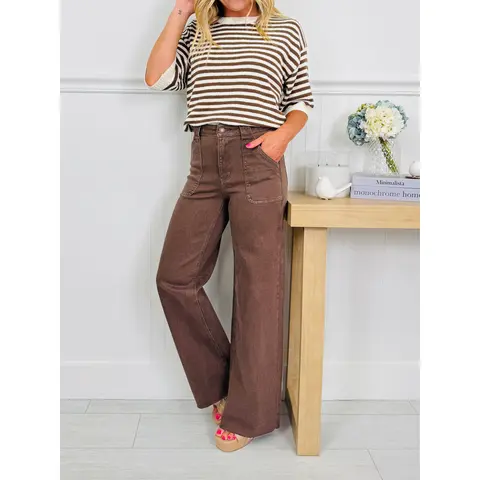 Judy Blue Box of Chocolates Retro Wide Jeans
