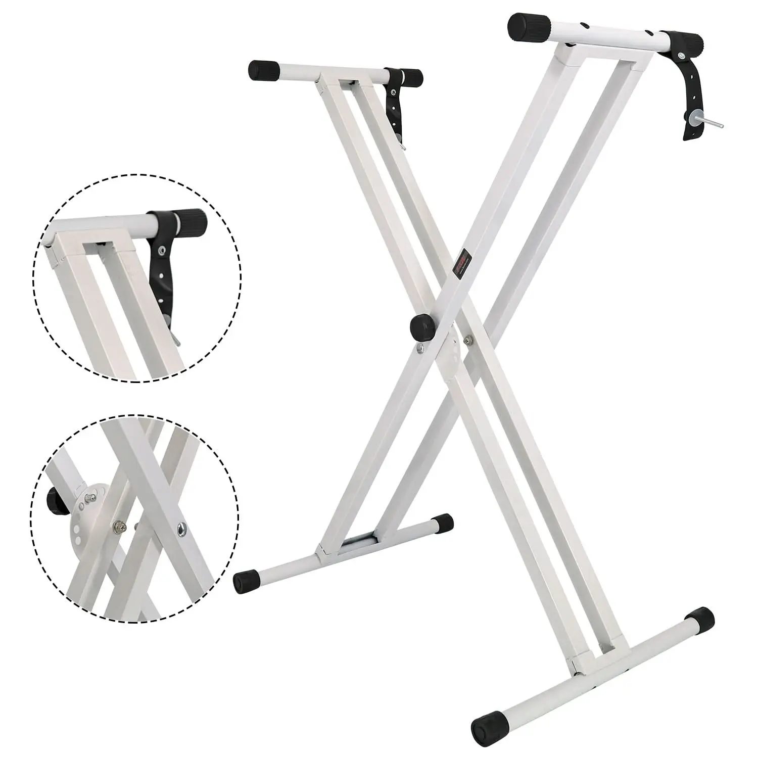 5 Core Keyboard Stand Dual X Shape Adjustable Foldable Portable Key Board DJ Controller Stands