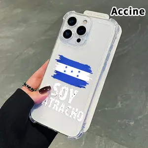 Phone Case for iPhone 17 Air 16 E 15 14 13 12 Pro Max Plus 11 Honduras Pride Pattern Transparent Four Corners Anti-drop Cellphone Protective Durable Total Coverage Non-Yellowing Shockproof Phone Cover