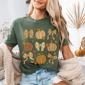 Pumpkin Season Comfort Colors T-Shirt Fall Graphic Tee Autumn Shirt Womenswear Top