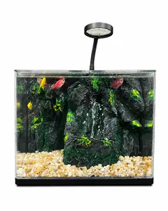 Unbreakable & Lightweight PC Aquarium Kit, Desktop Waterfall Tank with Integrated Filter