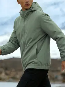 Men's casual hooded jacket, stylish university baseball style, versatile leisure wear, perfect for daily wear and outdoor activities