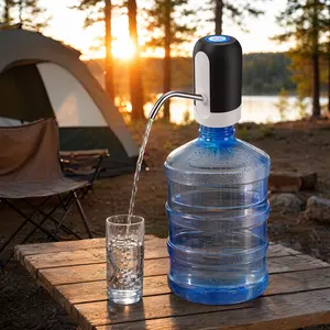 5-Gallon Water Bottle Dispenser (White): USB-Charged Electric Automatic Pump, Suitable for Home, Office, Indoor & Outdoor