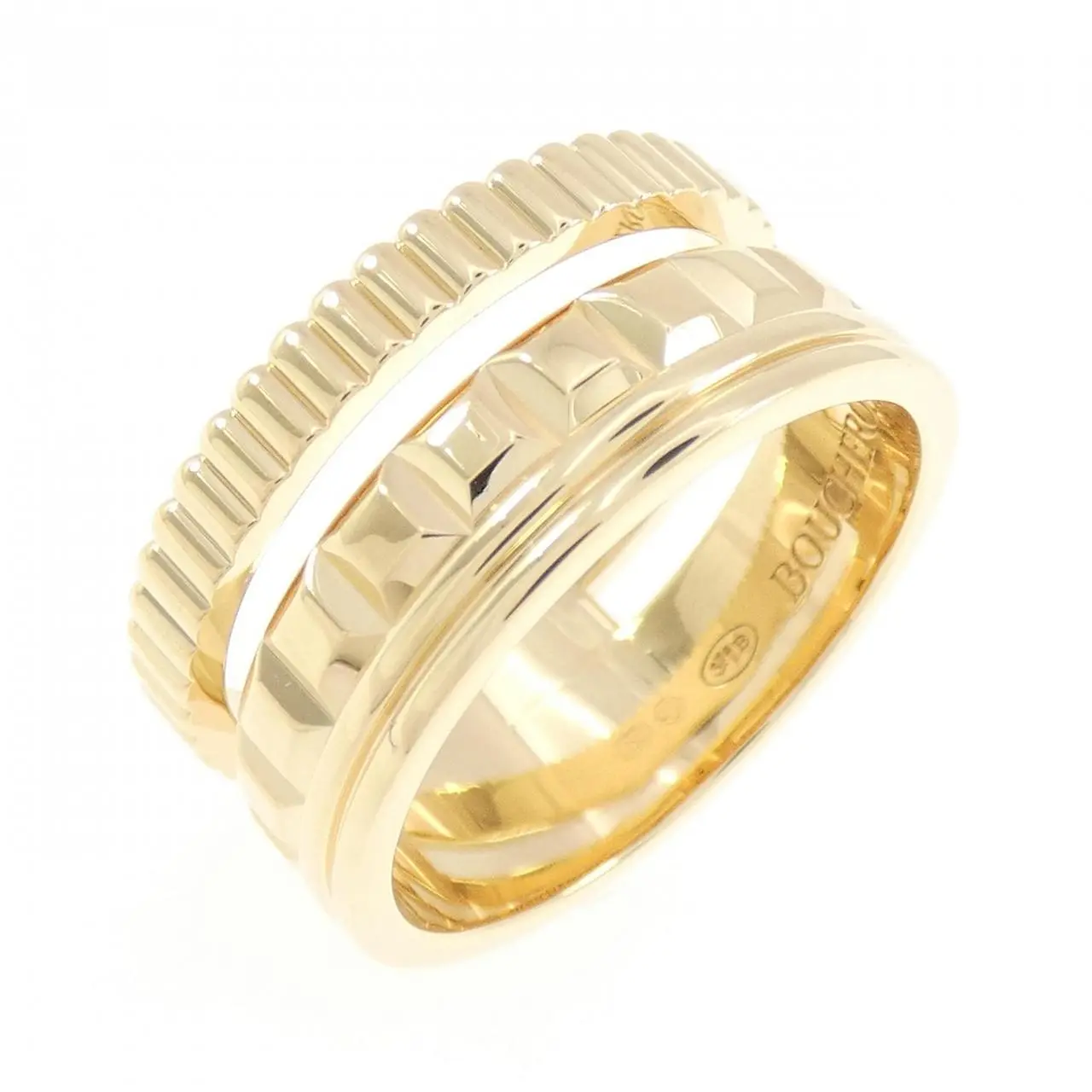 Boucheron Quatre Radiant Open Ring 750 Yellow Gold Ring Size 14.5