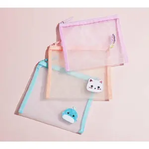 TM-Mesh Pouch - Versatile Storage Solution for Various Items, Lightweight Design, 8.5" x 7.5" x 1", Zip Closure, Sheer Mesh Fabric