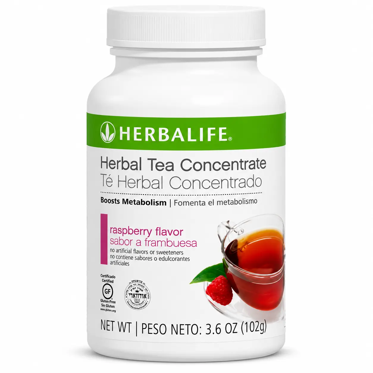 Herbalife Herbal Tea Concentrate 3.6 oz, Raspberry Ready-to-Mix Instant Black Tea Powder, Gluten Free, Hot or Cold Beverage Mix, Raspberry Flavor, Daily Refreshment Drink, Tea Drink Mix, Dietary Supplement,