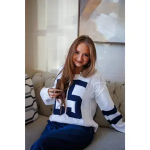 Lucky Number Cable Knit Sweater