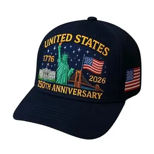 US Landmarks 250th Anniversary Embroidered Classic Baseball Cap, Statue Of Liberty Cap Accessory, Independence Day Apparel | GN200326.C02271.ID01