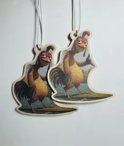 Chicken Joe Air Freshener - 2 Pack Black Ice Scented Hanging Decorations for Freshening Spaces