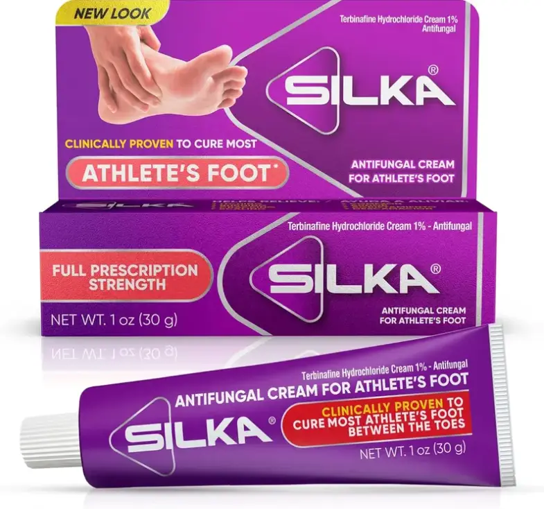 SILKA Anti-Fungal Cream, Single Pack, Clinical Anti-Fungus Foot Treatment, Jock Itch & Ringworm Remedy, Maximum Strength, Fast-Acting Relief from Itching & Burning, Healing, Healthcare, Therapeutic 1 Oz - 1 Pack