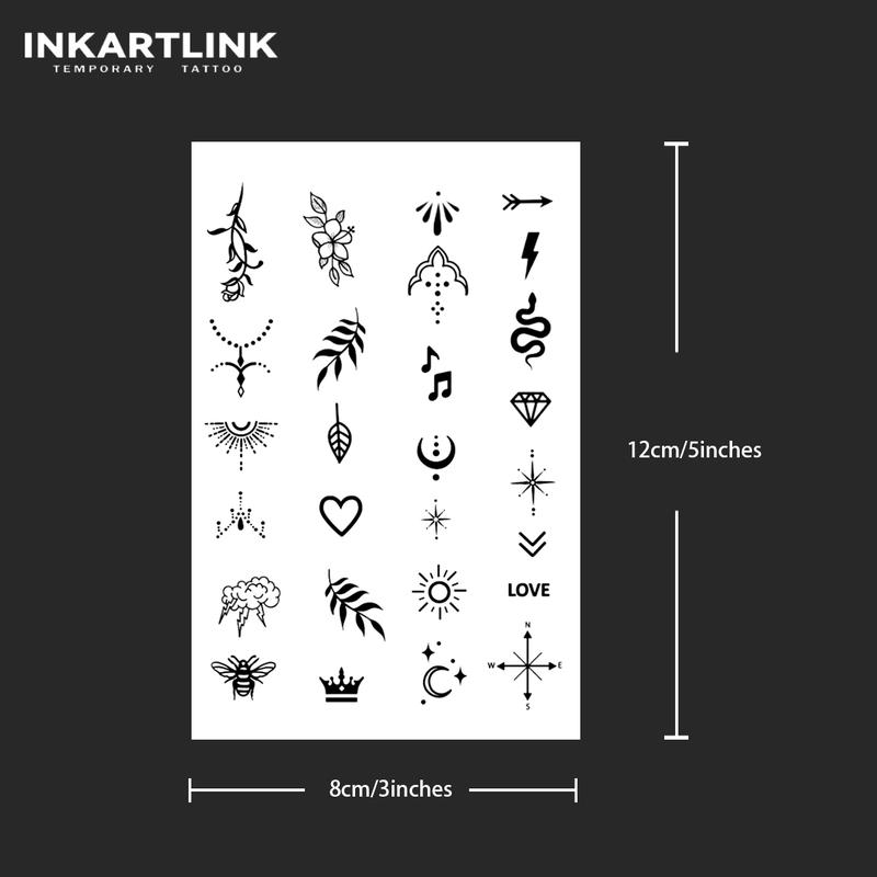 INKARTLINK Tattoo Tech, 2 Sheets Semi-Permanent Temporary Tattoos, Henna Finger Tattoo-1, Adult Art Design,Lasts 1-2 Weeks, Waterproof, Realistic Look, No Adhesive, No Reflection,For Man And Woman,Ideal for Swimming, Party