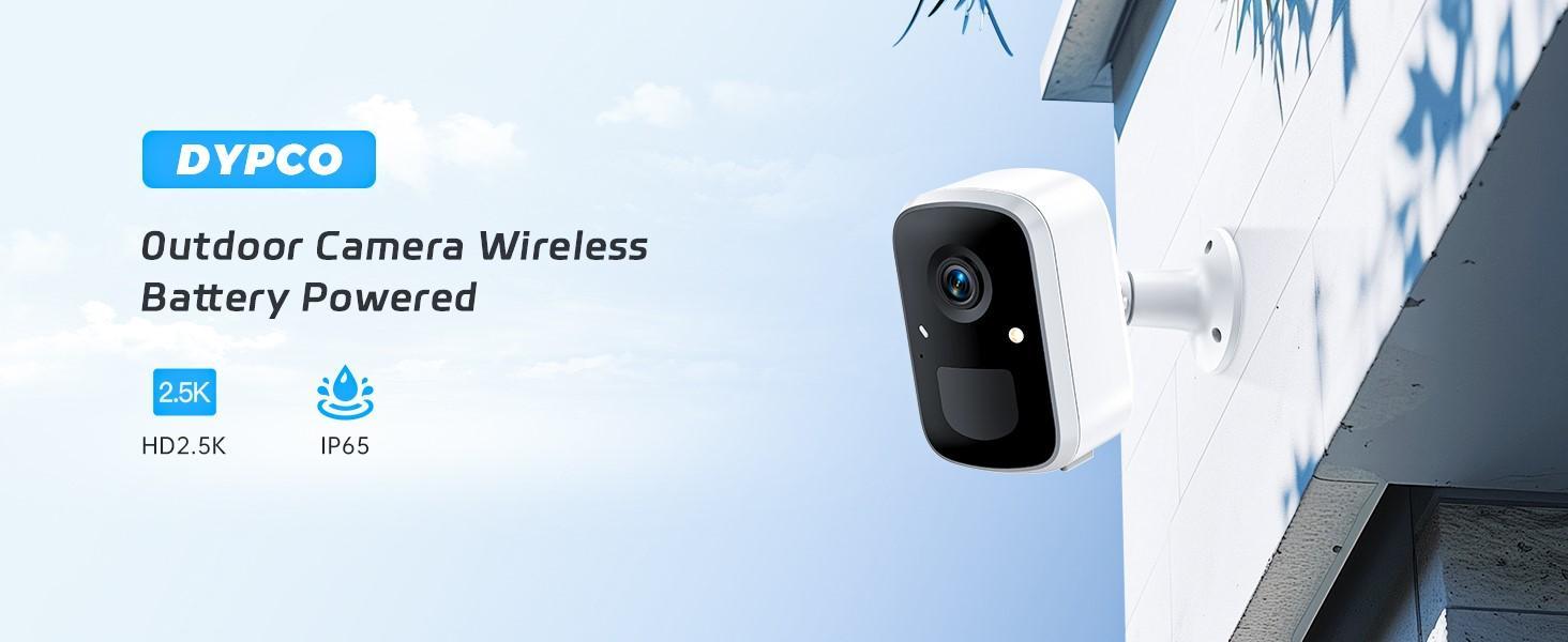 Outdoor wireless security camera, wifi home security camera, 2.5K battery powered AI motion detection spotlight siren, two-way talk, waterproof Wireless Solar