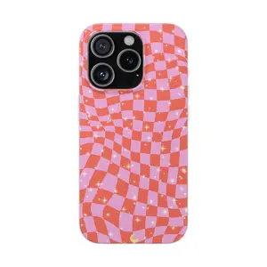 ✨ Groovy Checkered Sparkle iPhone Case ✨
