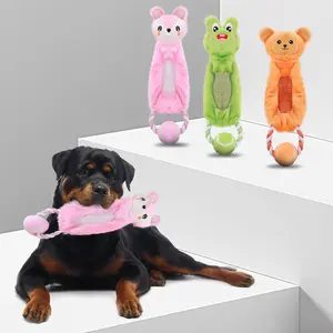 Popular pet product: tennis ball pull ring animal-shaped dog toy, indestructible interactive play toy for dogs treat dispenser enrichment Puzzle Feeder Toy Chewing durable chew frozen bite resistant medium large breed Teddy rope Moving Bungee harness