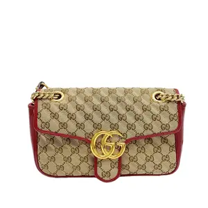Pre-owned GUCCI GG Marmont Maelasse Canvas Jacquard Shoulder Bag