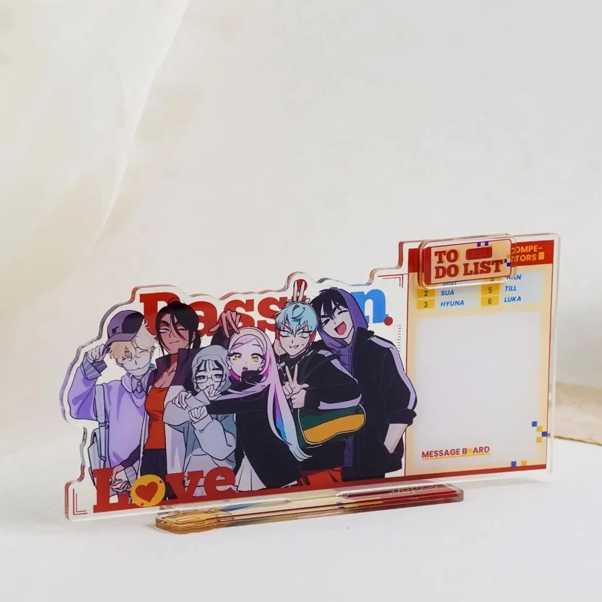Alien Stage Anime Acrylic Stand, Magnetic Paper Holder Memo Clip Standee, Reusable Character Desk Decor for Notes & Photos,