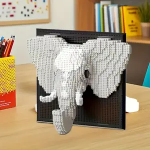 3D Elephant Building Block Set 1625pcs, Educational Puzzle Toy for Adults, High Difficulty Assembly Model, Unisex Gift for Boys & Girls, Building Blocks Set