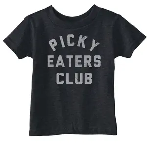 Toddler Funny T Shirts Picky Eaters Club Sarcastic Food Graphic Novelty Tee for Toddlers Funny Toddler Shirts Sarcastic Apparel for Toddler Funny Food Apparel Childrens Graphic Tees Black