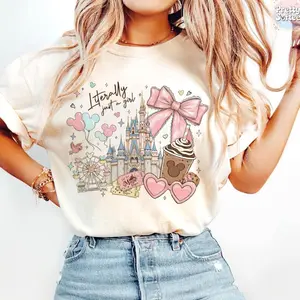 Graphci Coquette Bow Literally Just A Girl Shirt, Girl's Trip Shirt, Mick Minni Ears Park Trip Shirt, Magic Kingdom Youth & Adult Tee U61ZD