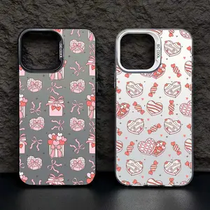Sweet Marshmallow Heart Painting Couples Phone Case A231 for iPhone 16/15/14/13/12/11/Plus/Pro/Pro Max Series - Shockproof Case, Stylish Design