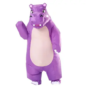 Adult Halloween inflatable costume – quirky hippopotamus inflatable set, Halloween cosplay party outfit, a must-have for parties