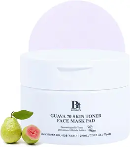 BENTON Guava 70 Skin Toner Face Mask Pad 70 Sheets - Skin Soothing and Moisturizing Effect for All Skin Types, Elastic Skin, Pore Care, Korean Skin Care