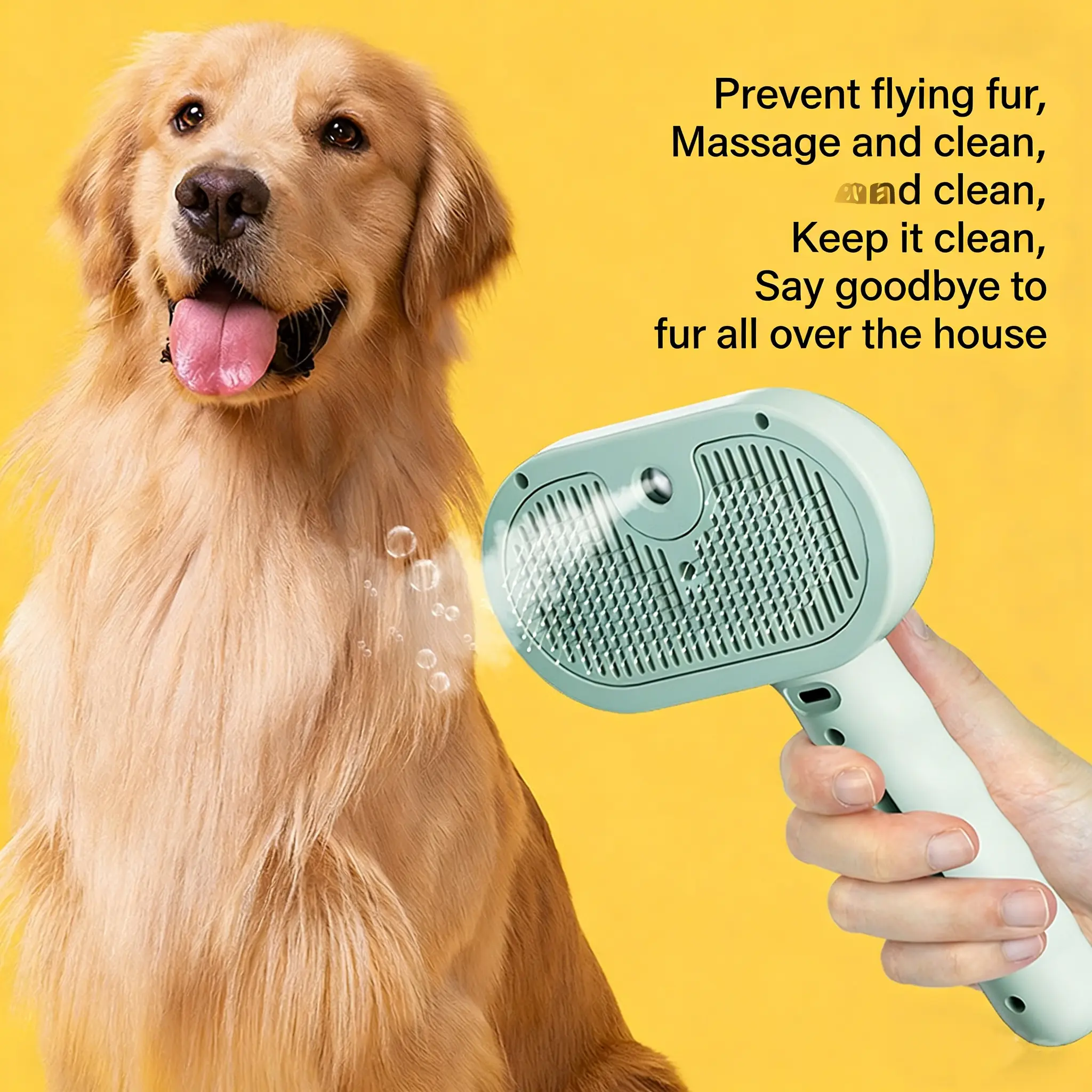 Pecute Pet Spray Hair Removal Brush for Cat/Dog – Deshedding & Grooming Tool, one button hair removal