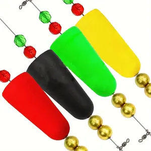YOTO 8pcs Popping Cork Floats For Saltwater, Weighted Fishing Bobber Rattle Rig, Fishing Tackle