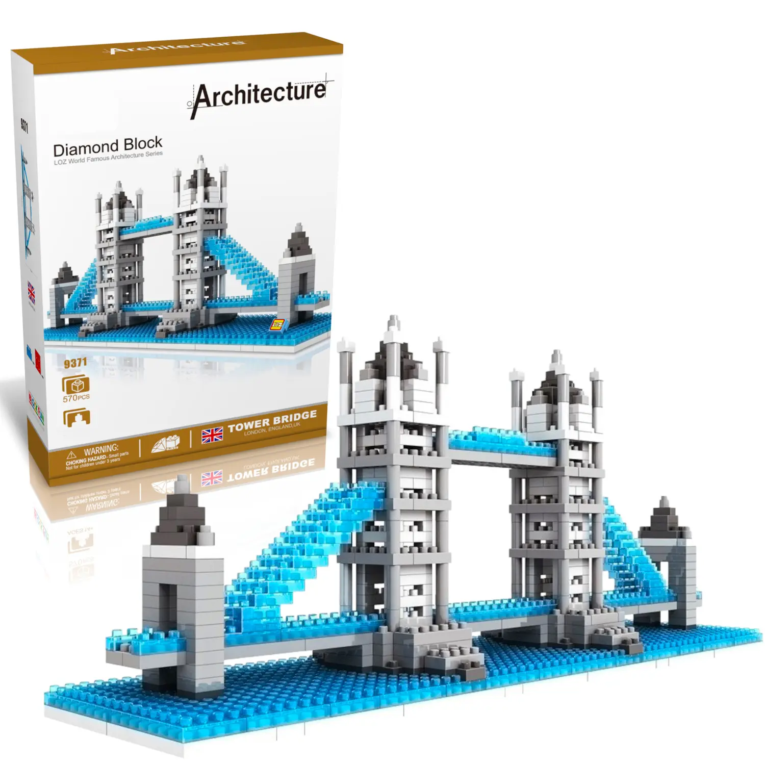 570pcs London Tower Bridge Micro Building Blocks 570pcs Bricks