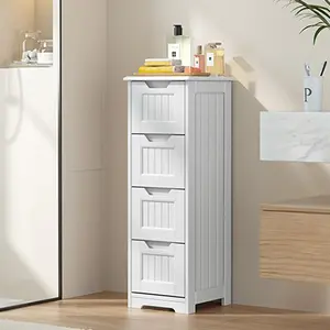 Gizoon 33'' Bathroom Storage Cabinet Freestanding with Drawers Floor Organizer Cabinet for Hallway Living Room and Bathroom