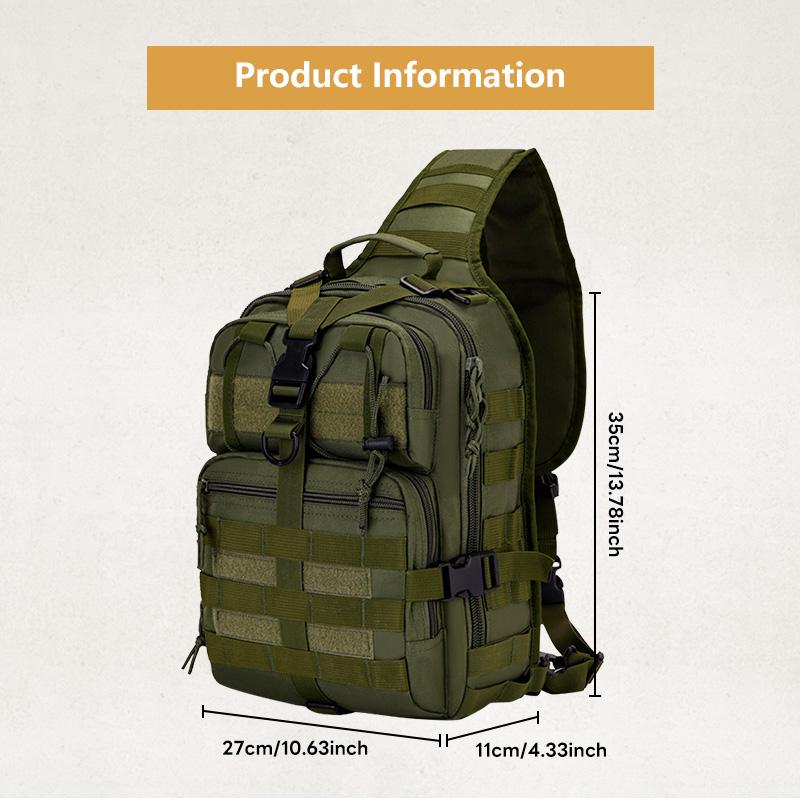 Jumahe Portable Cycling Breast Bag,Outdoor Multi-Functional Camo Chest Bag,Cycling Bag,Survival Bag,Travel Accessories,Men's Messenger Bag,Suitable for Camping,Hiking and Fishing,Bug Bag,Travel Bag,Biker Purse