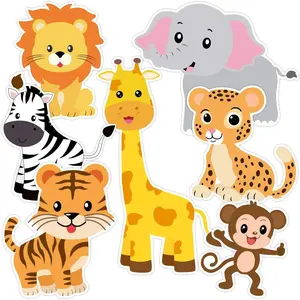 Zoo  Cutouts Safari Jungle Cardboard for  Shower Birthday Party Bulletin Board 21 Count