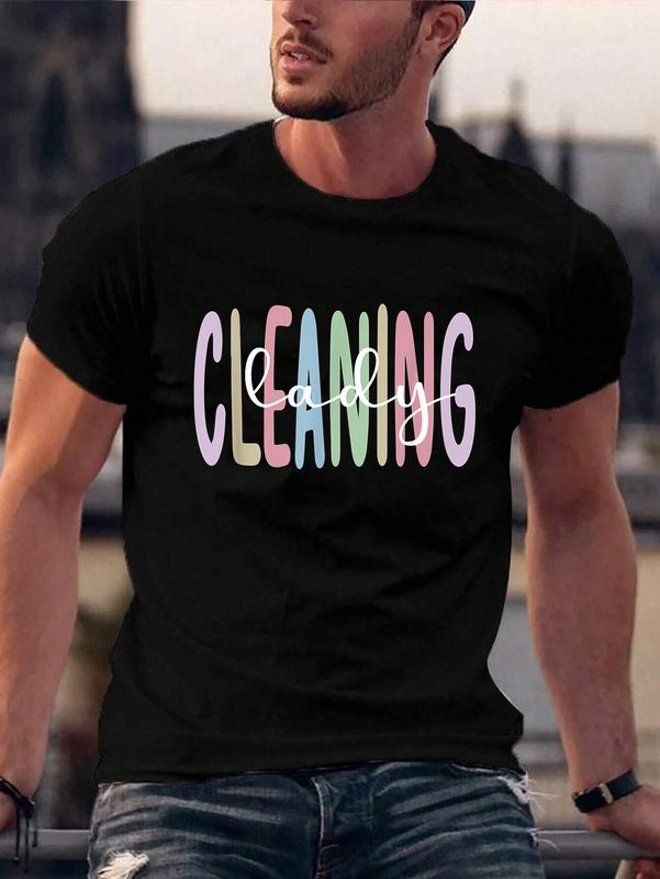 100% Cotton Unisex Cleaning Lady Appreciation Cleaner Housekeeper Round Neck Short Sleeve T-Shirt Women's Men Graphic Tee