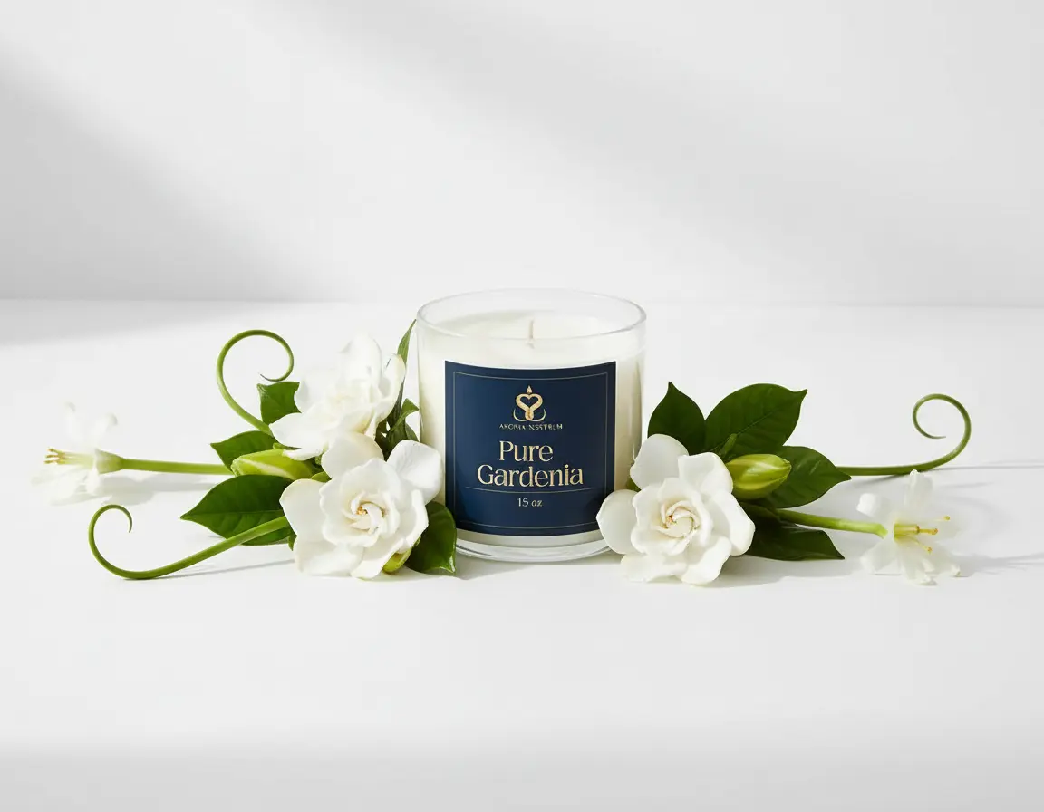 Pure Gardenia - Scented Organic Soy Wax Candle