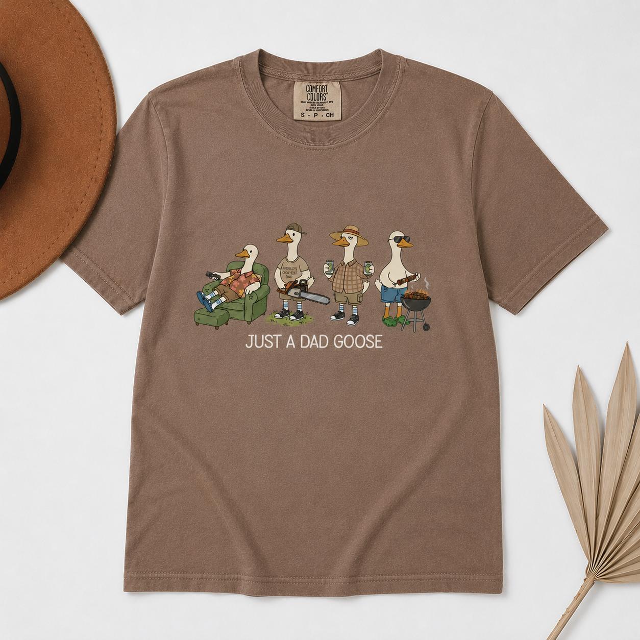 Comfort Colors Funny Dad Goose Shirt, Just A Dad Goose Tee, Dad Life Shirt, Father Gift, BBQ Dad Shirt, Goose Dad Tee, Fathers Day Gift – TrendWear USA