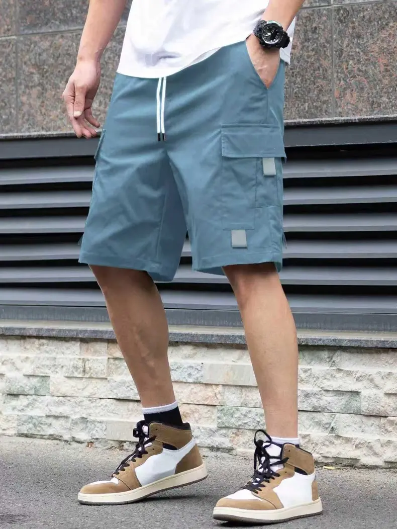 Men’s fashion street drawstring work shorts—men’s street shorts that are cool and stylish, suitable for everyday wear, outings, meeting friends, school, parties, and more. Can be given as a gift to a boyfriend or son. Men's casual shorts, men's utility sh