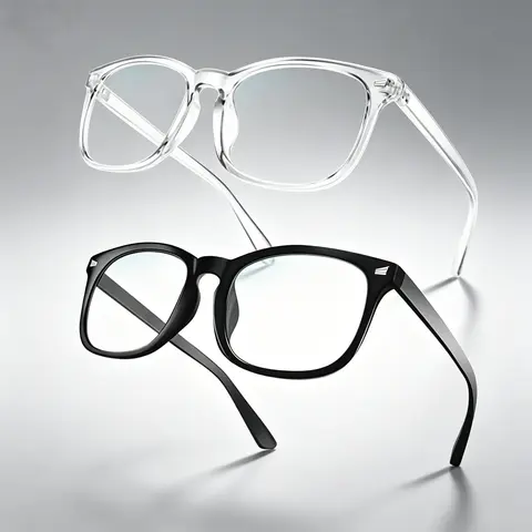 2 Pcs Unisex Blue Light Blocking Glasses, equipped with anti-reflective HD polycarbonate lenses. Effectively reduce eye strain, ideal for gaming, working and long screen time all day.