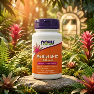 NOW Supplements Methylcobalamin B-12 1,000 mcg | Maximum Absorption for Energy & Focus | 100 Lozenges