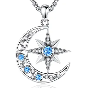 Eudora S925 Sliver Dainty Star Necklace for Women, Hypoallergenic A+ CZ Pavé Star Pendant, "Twinkle Star" Celestial Jewelry Gift for Her, Daughter