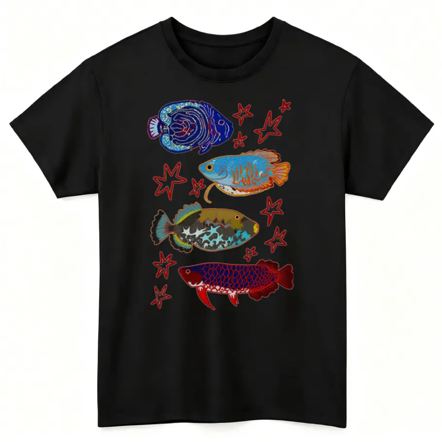 Exotic Aquarium Fish Pure Cotton T-Shirt