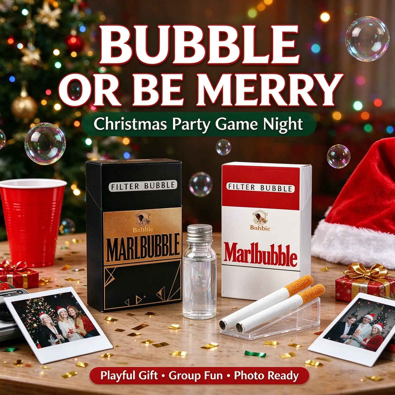 Bubble Cigarette Stress Relief Toy FakeCigarette Mini Bubble Blower Bubble Sticks RelaxationBirthday Christmas Party Gift for Men Women