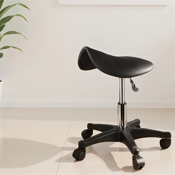 400LB Heavy Duty Saddle Stool on Wheels Height Adjustable Rolling Stool for Salon Spa Tattoo Nail Tech Ergonomic Swivel Chair with Wheels
