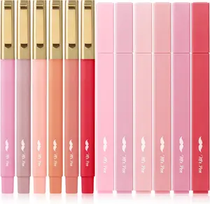 12 Pack Aesthetic Highlighters and Pens Blank Ink Bible Highlighters Shades of Pink - Perfect for Bible Study and Note-taking