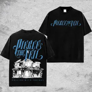 [$$$MANLIFE] Pierce The Veil Band 'Collide With The Sky' Retro Unisex 100% Heavyweight Cotton T-Shirt, I Can't Hear You World Tour 2025 Shirt Hoodie, Classic Post Hardcore Hoodie Tshirt, Alternative Streetwear Essential for Rock Lovers