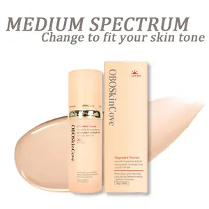 4-in-1 Tinted Sunscreen Foundation - SPF 50+ Upgraded Color-Changing Bionic Liquid, Normal Skin Moisturizing Concealer, UV Protection Hydrating Cosmetic for Summer, Daily Makeup
