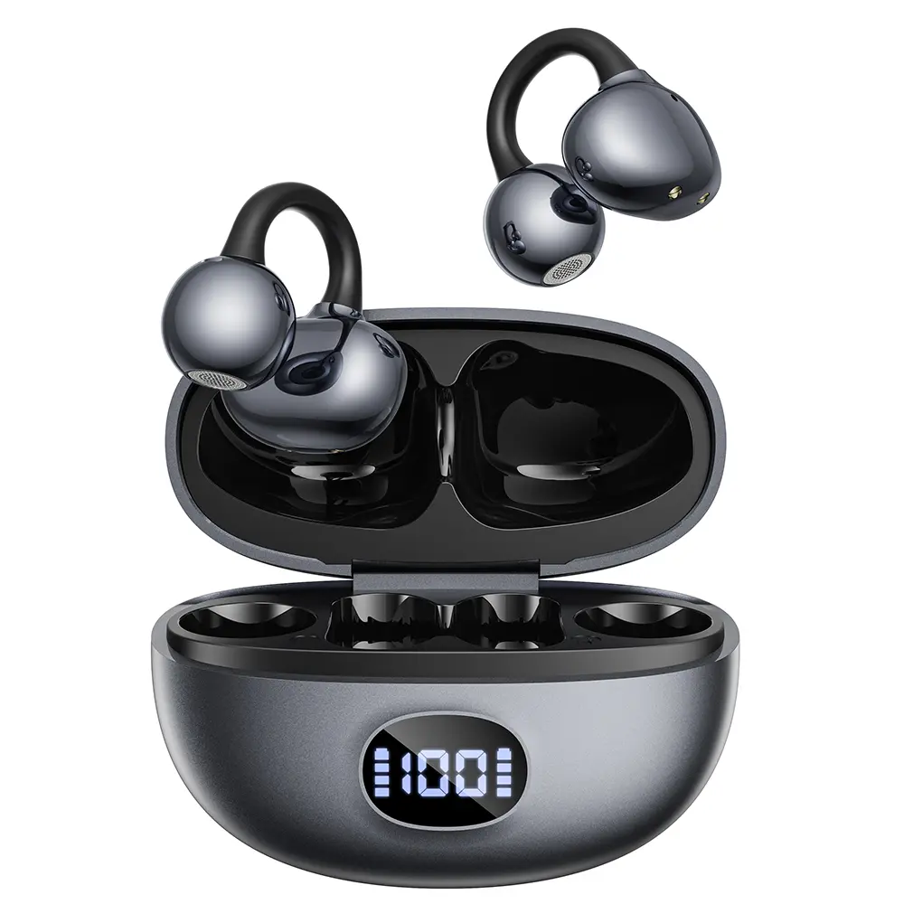 Open-Ear Bluetooth 5.4 Wireless Headphones 2026 Model - 3D Stereo Deep Bass, ENC Noise-Canceling Microphone, 40+ Hours Battery via USB-C, IPX7 Water-Resistant for Sports, Compatible with Laptops, Android, iOS & Smart Voice Assistants fashion earbuds