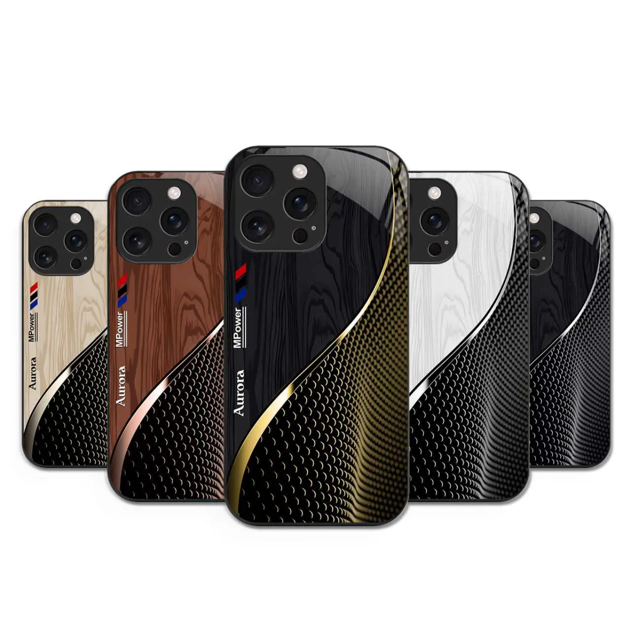 Light luxury and fashionable wood grain glass anti drop phone case suitable for iPhone 17 Air 16 15 14 13 12 11 Pro Max Samsung Galaxy S26 Ultra S25 S24 S23 S22 S21 protective cover, all inclusive protective glass back panel, skin friendly touch - ZQ143,,