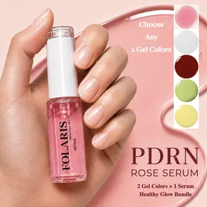 Healthy Bare Nails Recovery Bundle | Choose Any 2 Colors + PDRN Rose Nail Serum | Made in Korea | HEMA-Free, 21-Free, Clean Beauty | Easy Peel Off | Healthy Glow for Dry & Brittle Nails